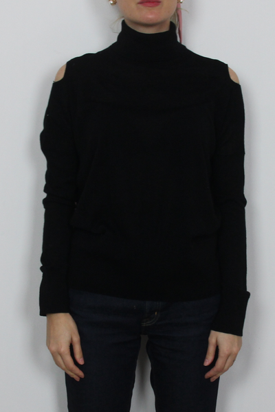 Vince black cut out top