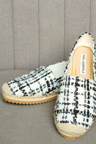 Karl Lagerfeld Women's Checkered Flat Espadrilles