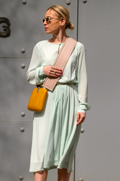 Vintage Mint Green Chiffon Dress