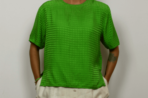 Pusan Marsh Silk Blouse In Green