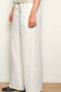 DKNY White Linen Pants
