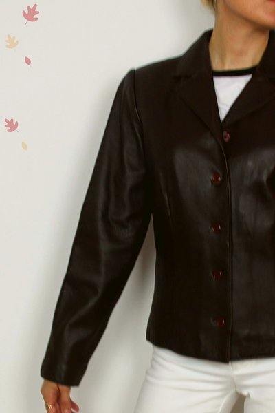 REVUE lamb leather jacket