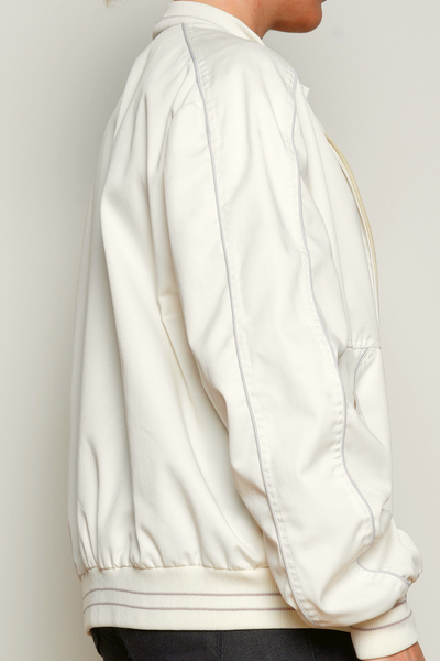 Peter England White Bomber Jacket