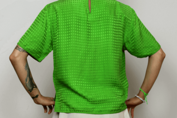 Pusan Marsh Silk Blouse In Green
