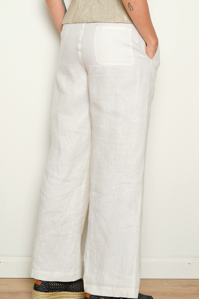 DKNY White Linen Pants