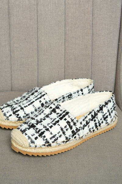 Karl Lagerfeld Women's Checkered Flat Espadrilles