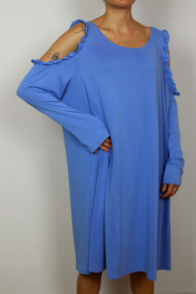 Key Apparel Dress in Blue
