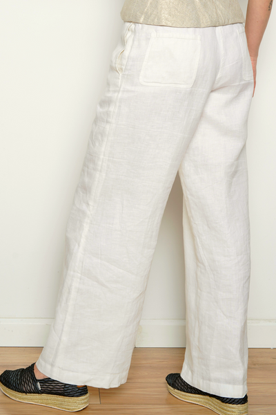 DKNY White Linen Pants