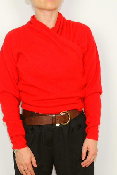 Vintage red knitted jacket