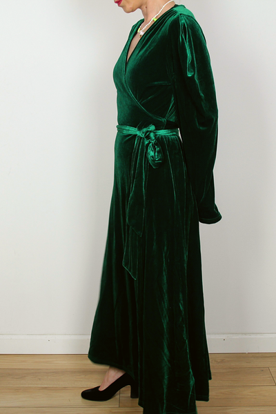 Green Velvet Dress