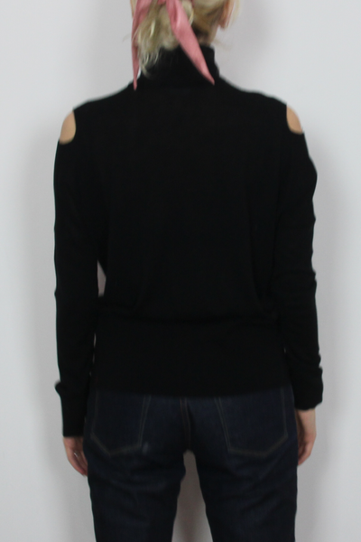 Vince black cut out top