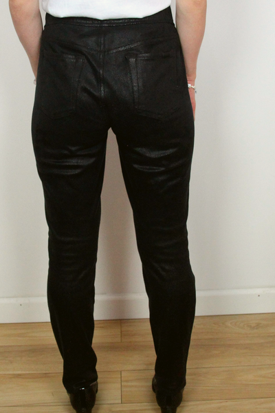 Faux Leather Ponte Skinny Pants by Comfort Skinny