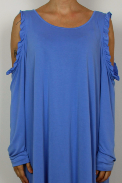 Key Apparel Dress in Blue