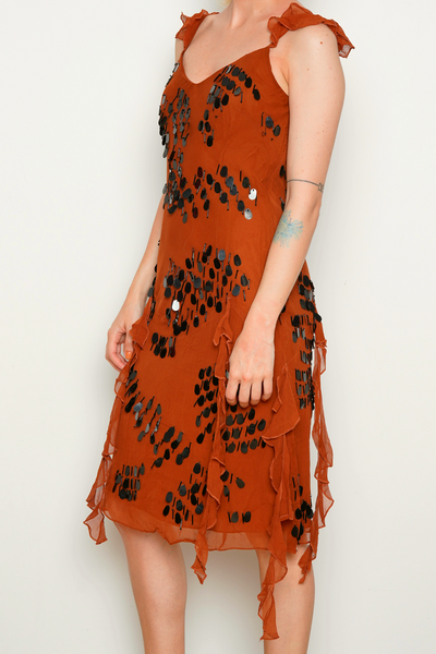 Kharisma Silk Dress with Sequins