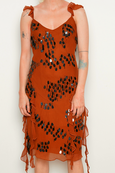 Kharisma Silk Dress with Sequins