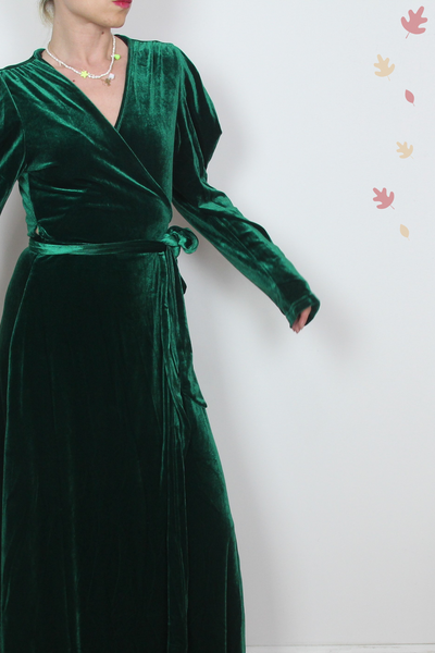 Green Velvet Dress