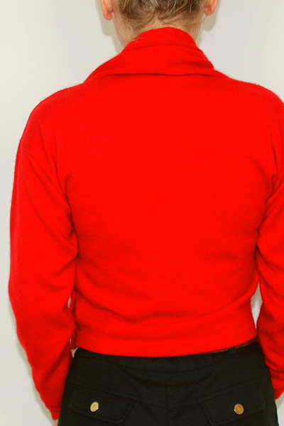 Vintage red knitted jacket