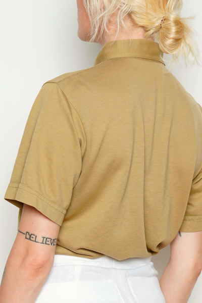 Vintage Christian Dior Chemises Button Down Shirt in Beige