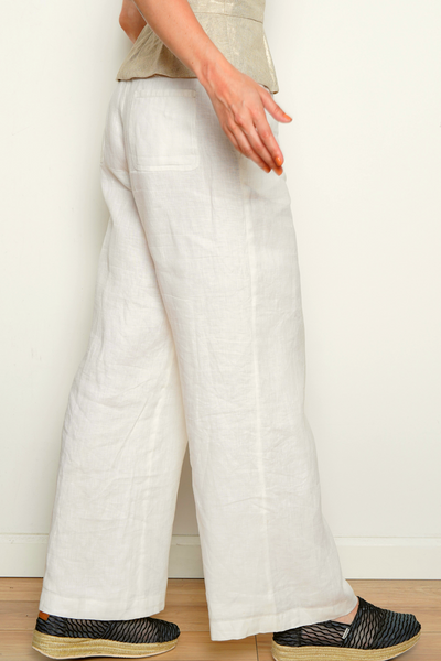 DKNY White Linen Pants