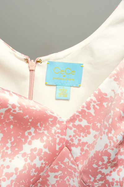 Cece By Cynthia Steffe "Kinley" Pink Printed Dress