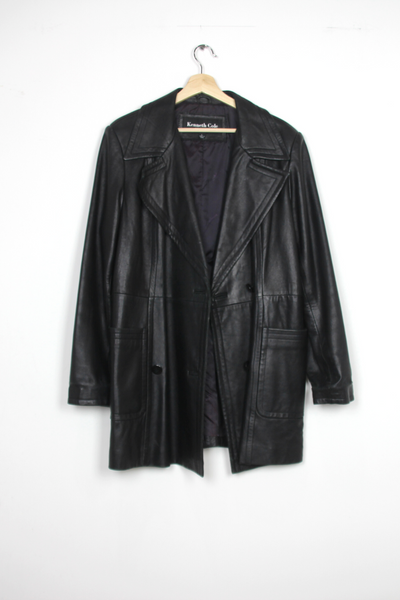 Kenneth Cole long leather trench