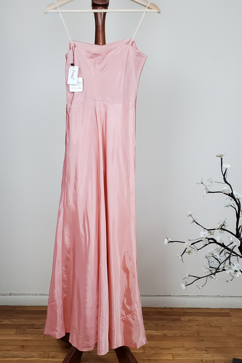 vintage pink maxi dress Vintage prairie pink lace floral maxi dress small