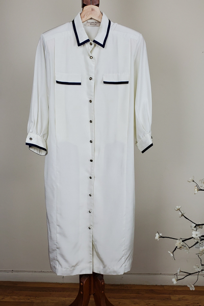 Button Down Shirt 1960-1970’s Dress By Schrader Sport Petites