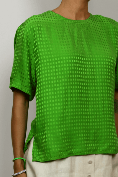 Pusan Marsh Silk Blouse In Green