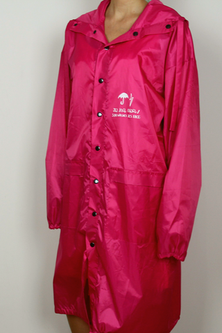 Raincoat with print on the back