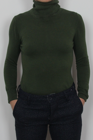 Forest green turtleneck