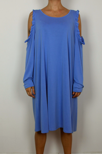 Key Apparel Dress in Blue
