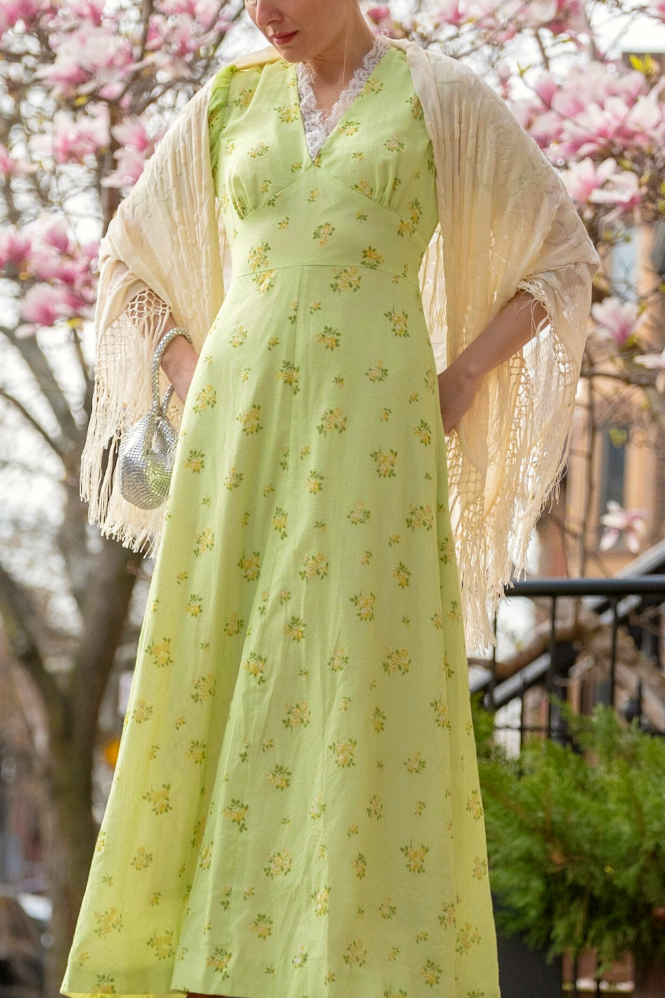 green retro dress Green Vintage Dress
