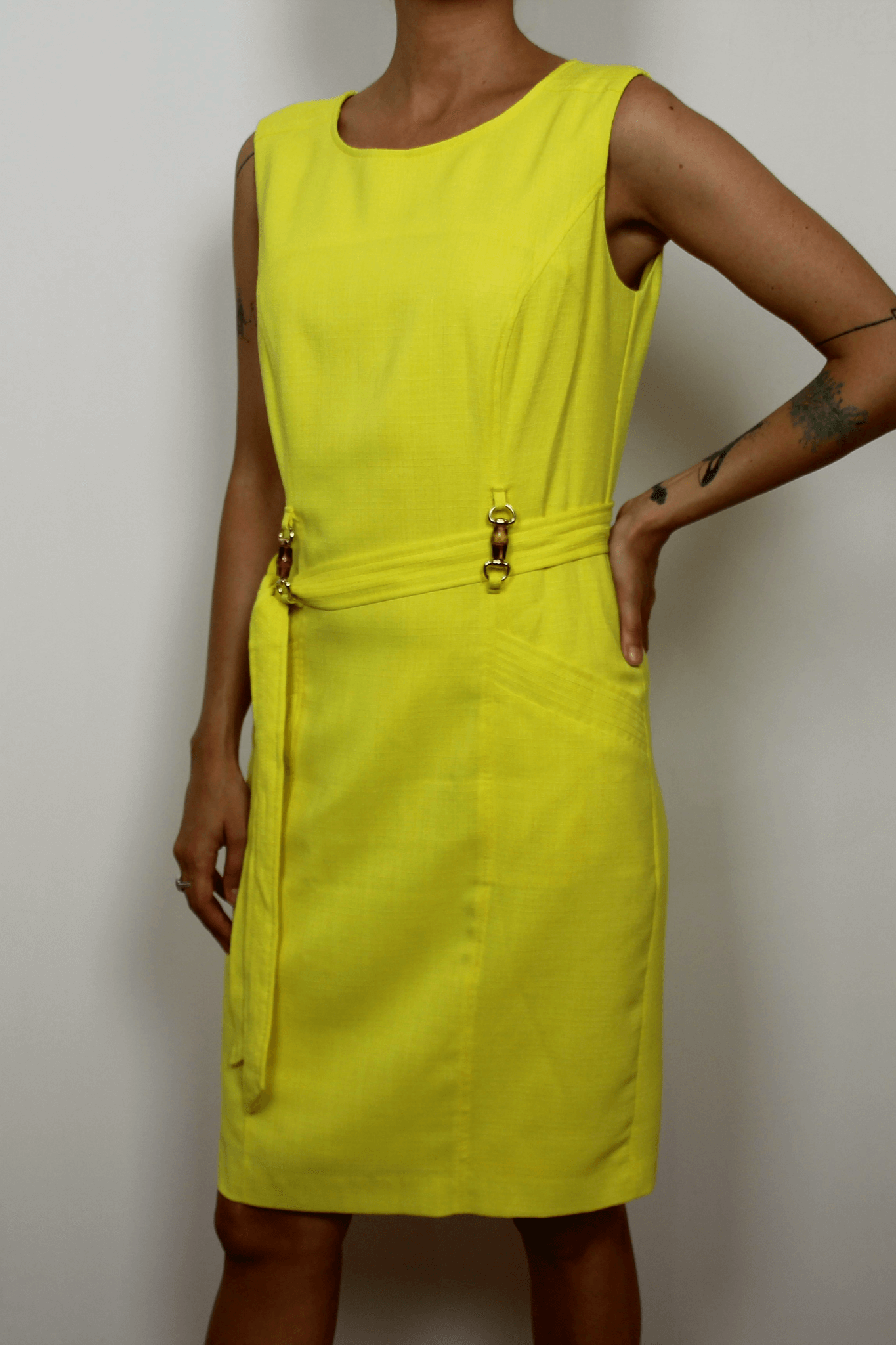 ellen tracy green dress Ellen Tracy Green & White Chiffon Halter Dress 4 Tropical Foilage Beach Cruise
