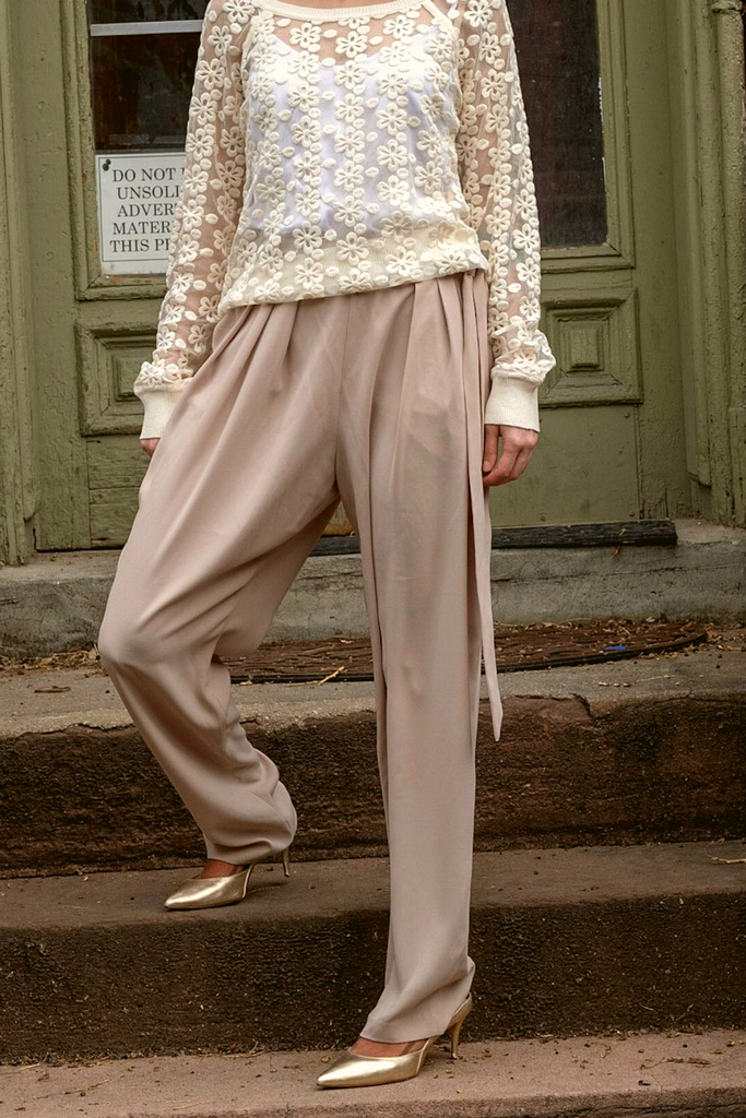 High waisted 2024 belted dress pants