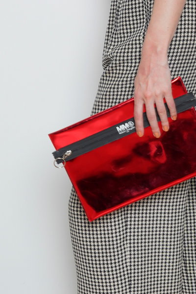 MM6 by Maison Martin Margiela Women's Red Metallic Clutch