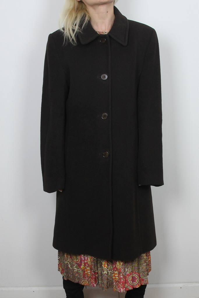 Larry Levine design brown coat taegclothing