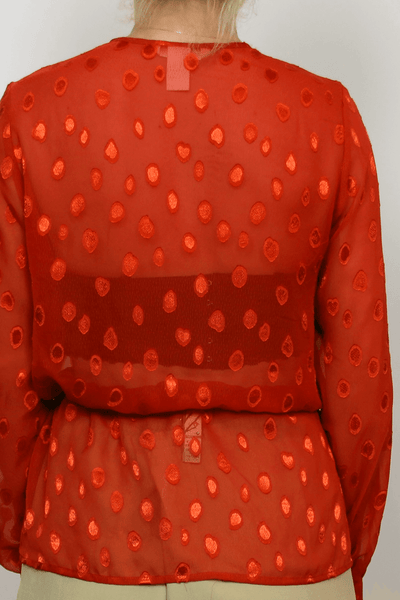 Embroidery Blouse in Red