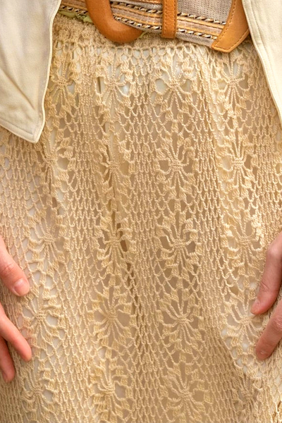 Natural Crochet Maxi Skirt