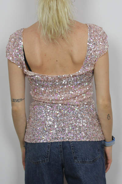 Sequined blouse By Lotus London